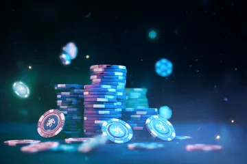 A laptop glowing with a bright login prompt in a minimalistic setup, symbolizing the protected access system at OMGBT.